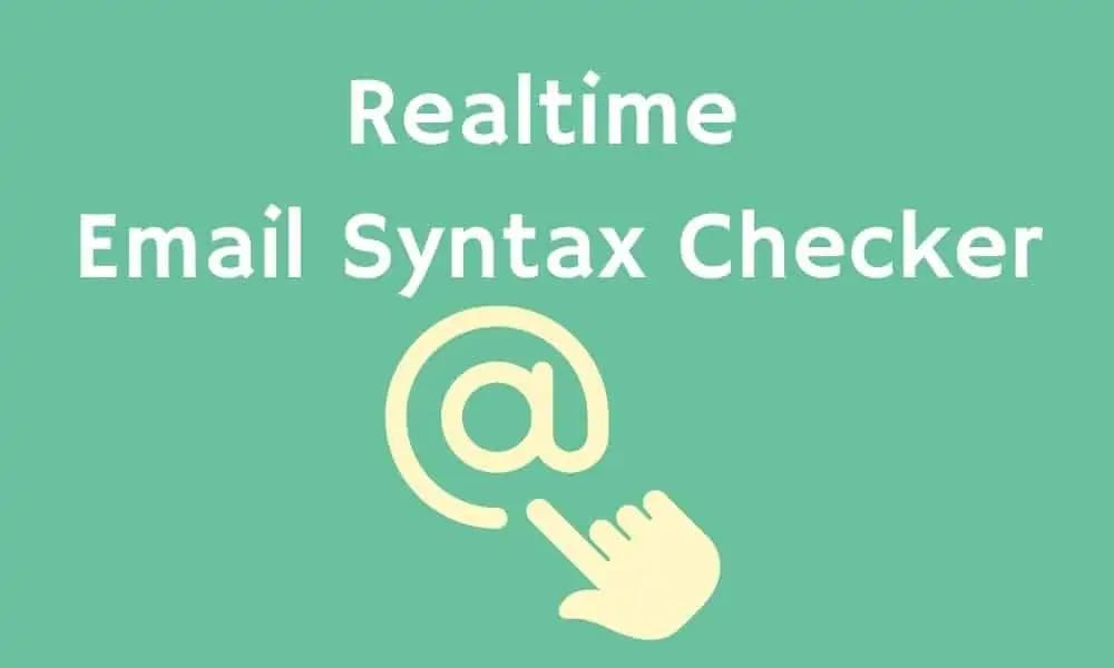 Email Syntax Checker (RFC 5322 Checker) thumbnail